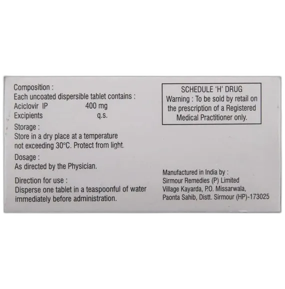 herpikind 400mg tablet 10's